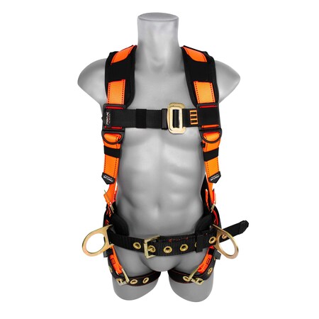 Frontline Combat Harness, XL/2X, 310 lbs, Tongue Chest/ Tongue Leg Straps, Side D-Ring 50CTB-XL/2X